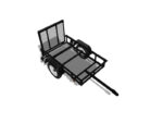 Steel mesh utility trailer by Pillowle, 4-ft by 7-ft carry-on trailer for hauling and transport.